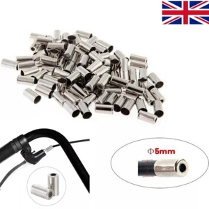 CABLE HOUSING FERRULES 5mm Alloy Brake End Caps Road MTB BMX Hybrid Bikes Cycles - Picture 1 of 19
