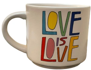 Queer Eye LGBTQIA+ "Love Is Love" Ceramic Word Mug 14-oz PRIDE - Picture 1 of 10