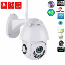 1080p HD WiFi IP Camera White Wireless Outdoor CCTV IR Cam Home Security Ip66 UK