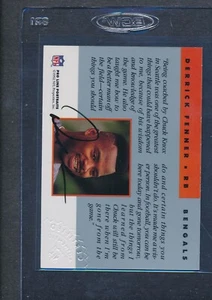 1992 Pro Line Portraits Certified Auto #44 Derrick Fenner Bengals *F8433 - Picture 1 of 2