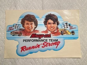 RARE Vintage SNAP ON TOOLS 1980s Bill Elliot Rick Mears Racing Decal Sticker - Picture 1 of 1