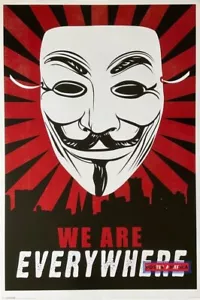 V For Vendetta We Are Everywhere Poster 24 x 36 - Picture 1 of 8