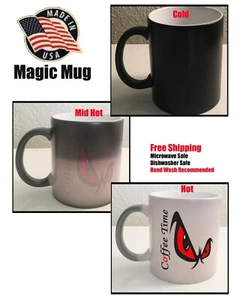 Coffee Time Mug, Coffee Cup mug Heat Color Changing Cup Gift, Free Shipping - Picture 1 of 4