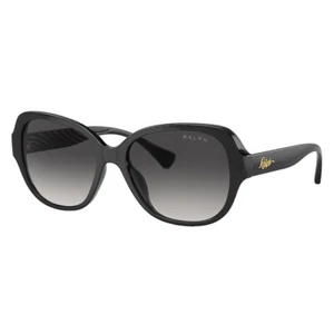 Ralph Lauren RA 5316U 61578G Shiny Transparent Black Plastic Sunglasses Grey - Picture 1 of 3