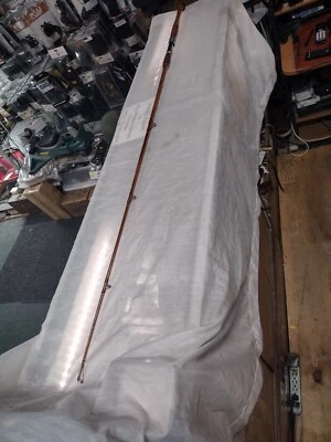 Antique PECONIC Split Bamboo Single-Piece 5"-6" Hexagon Boat Rod NICE — 第 1/4 张图片