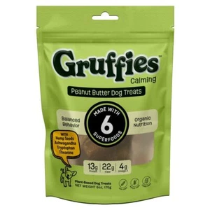 Gruffies Calming Dog Treats Peanut Butter, 6 oz - Picture 1 of 2