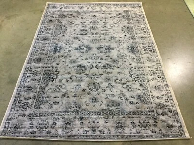 GREY / IVORY 5'-1" X 7'-7" Stained Rug, Reduced Price 1172660320 VTG430A-5 - Image 1 of 4