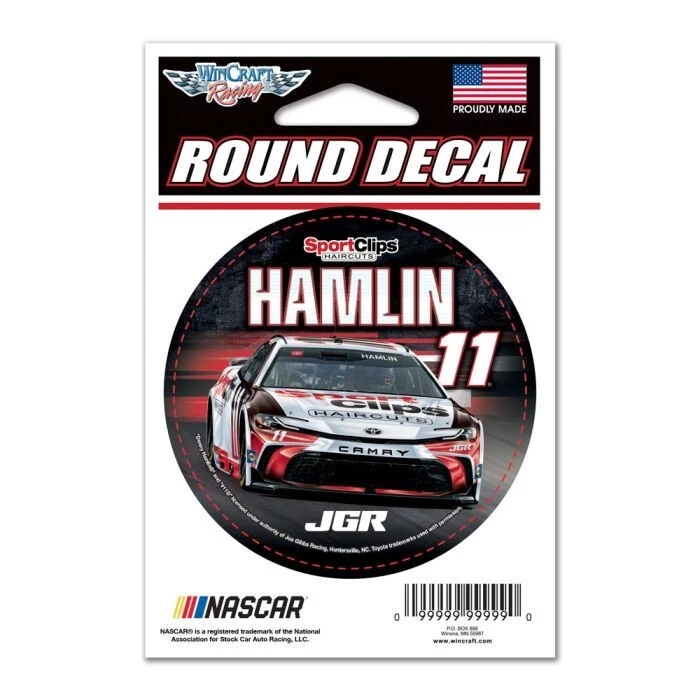 Denny Hamlin 2025 Wincraft #11 clips deportivos calcomanía redonda 3" Foto 1 de 1