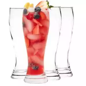 4 Piece Glass Tumbler Set Elegant Drinking 13.5oz Glasses Durable Stylish Design - Picture 1 of 9