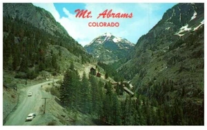 Vintage Unposted Postcard Mt Abrams from Million Dollar Highway - Picture 1 of 2