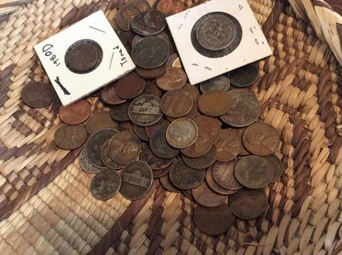 Toned 5 Coin Lot of Quarters, Dimes , Nickels, and Pennies 1935-2021 P, D, and S Cover