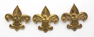 LOT 3 Vintage Pat. 1911 BSA Boy Scouts Tenderfoot Rank Collar Pin Brooch Safety - Picture 1 of 3