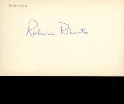 Robin Roberts Signed Index Card - Image 1 of 2