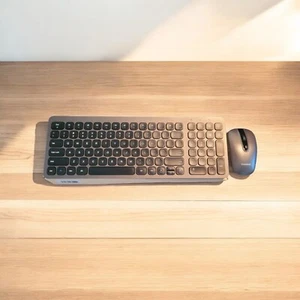 LeadsaiL Wireless Keyboard and Mouse Combo Gray KF002+LX001 W Batteries  - Picture 1 of 1