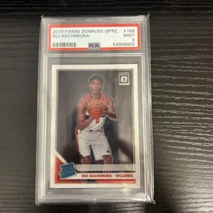 2019-20 Panini Donruss Optic Prizm #188 Rui Hachimura Rookie PSA 9 Lakers - Picture 1 of 2