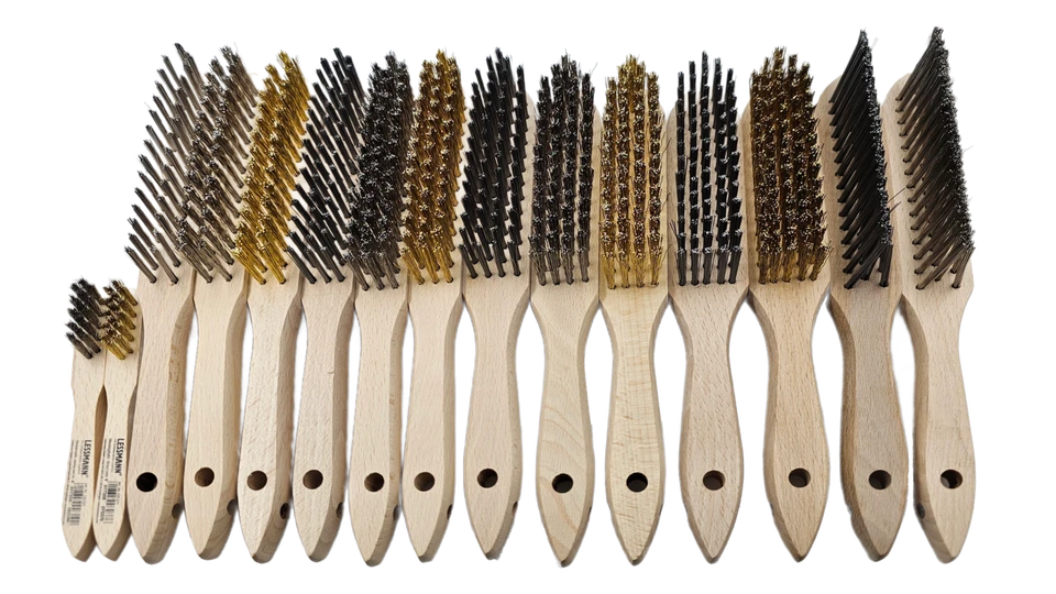 Lessmann Drahtbüste Kehlnahtbüste Zündkerzenbürste Messing- Edelstahl- gewellt - Bild 1 von 2