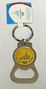 VINTAGE OLYMPIC GAMES Keychain Key Ring BOTTLE OPENER Torino Italy 2006 WINTER - Picture 1 of 2
