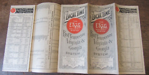 1891 East Tennesse Virginia & Georgia System Railroad Timetable with maps!