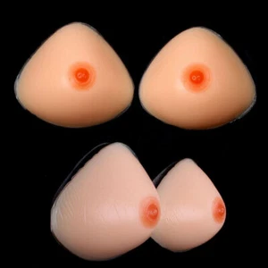 Travesti potenciador de senos realistas placa triángulo de silicona tetas falsas - Imagen 1 de 8