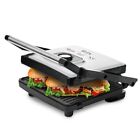 Grille-pain à contact Izzy Sandwich Maker Grill Panini Professionnel 2000 W Inox