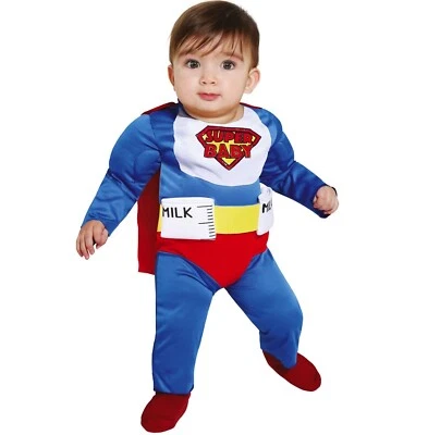 Baby & Toddler Milk Feeding Superhero Fancy Dress Costume Childs Baby Suit fg - Image 1 of 4
