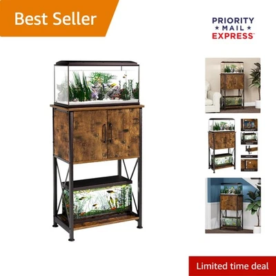 Soporte de acuario de metal versátil para tanques de 5-10 galones con soluciones de almacenamiento Foto 1 de 4