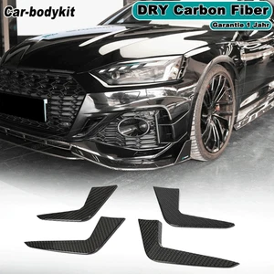 DRY Carbon Front Splitters Flaps Flossen Spoiler Canards Für Audi RS5 2021-2024 - Picture 1 of 12