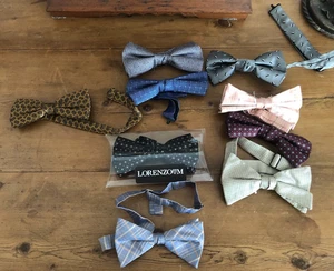 Vintage Mid Century lot of Bow ties lot of 9 - Picture 1 of 5