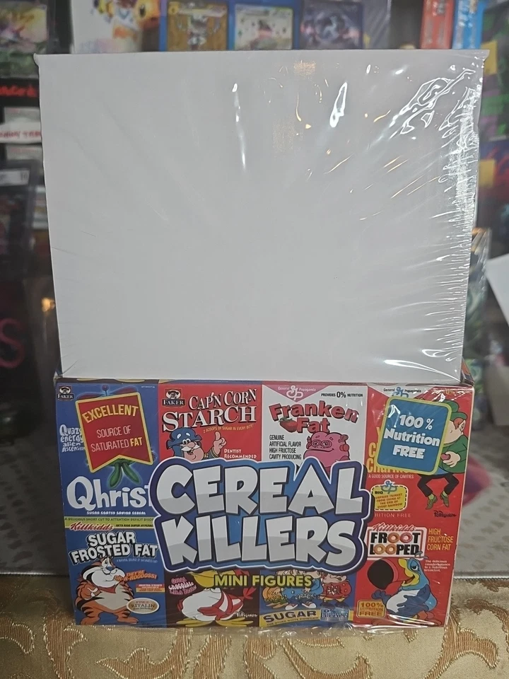 Estojo selado de assassinos de cereais Ron English Popaganda 12 3" bonecos de vinil PopLife - Imagem 1 de 4