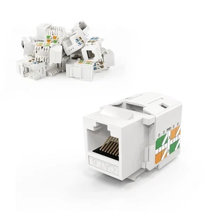 Cat6 Keystone Jack RJ45 Keystone Jack, 20-Pack Keystone Cat6 Modular Female Conn - Afbeelding 1 van 12