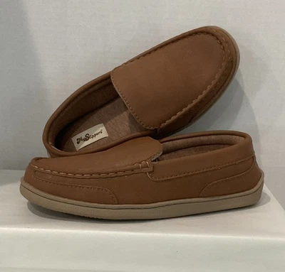My Slippers By My Pillow Men's Sz 8-W Leather Slip On Lined Slipper/Mocassin Tan - Image 1 of 4