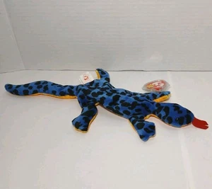 Ty Beanie Baby 1995 Lizzy Lizard Blue Beanie Baby - Foto 1 di 5