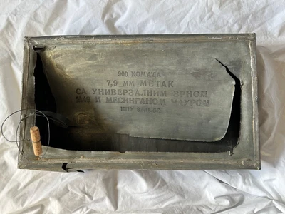 Yugo 7.92 8mm Vintage Ammo Can Ammunition Yugoslavian Milsurp Empty Box Man Cave - Image 1 of 4