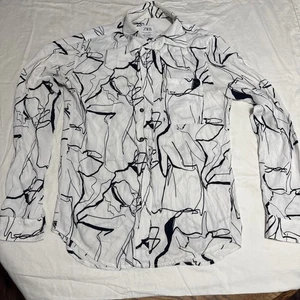 MENS ZARA SHIRT SIZE Medium  Abstract Button Down - Picture 1 of 6