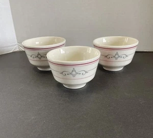 Lot 3 Vnt Homer Laughlin Restaurant Ware Granny Pattern Custard Bowls Rare - Picture 1 of 6
