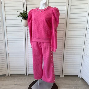 Nuevo Conjunto Top Perla Acolchado Rosa Colección Simply Southern Talla M y Pantalón Talla S - Imagen 1 de 13