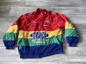 Vintage Official NASCAR Jeff Gordon DuPont Rainbow Jacket Size XL - Picture 1 of 14