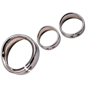 7'' Headlight Trim Ring & 4 1/2'' Fog Light Trim Ring for Harley Touring 1983-13 - Imagen 1 de 17