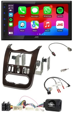 JVC Bluetooth USB Lenkrad 2DIN DAB Autoradio für Dacia ab 12 dunkelbraun - Bild 1 von 4