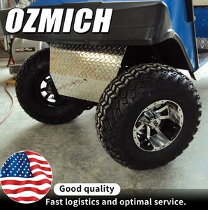 For EZGO TXT/PDS Golf Cart 94 up Aluminum Diamond Plate Front Bumper Shock Cover - Picture 1 of 5
