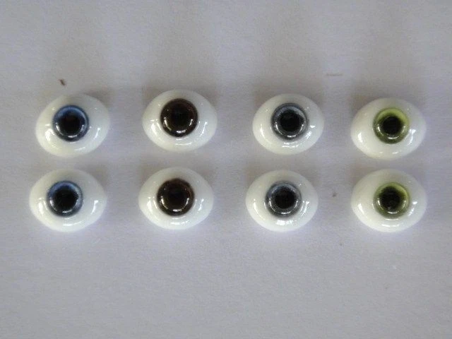 Ojos de cristal 8 mm para muñecas antiguas o modernas - Reborning - Ojos de muñeca Foto 1 de 1