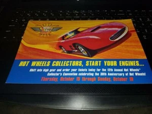 Hot Wheels 12th Annual 1998 Collector's Convention FLYER - Picture 1 of 3