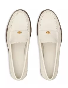 NEW TORY BURCH Classic Loafer, size 11, New Ivory LEATHER - Picture 1 of 9