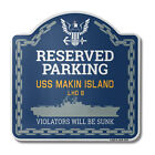 Uss Makin Island Lhd 8 | 18" X 18" Heavy-Gauge Aluminum Designer Navy Ship Sign