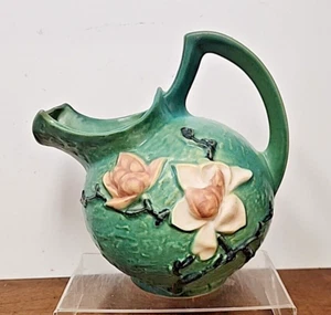 ROSEVILLE KERAMIK MAGNOLIE EISLIPPE KRUG #1327 IN GRÜN - WUNDERSCHÖN - Bild 1 von 11
