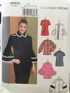 Camicia Vogue Easy Options fantasia misses taglia 6-22 vestibilità ampia variante manica - Foto 1 di 2