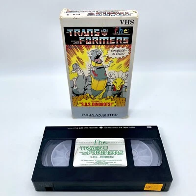Transformers S.O.S. Dinobots VHS Volume 3 Hasbro 1984 Vintage Animation Tested - Image 1 of 4