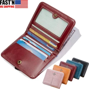 Womens Small Wallets Slim Compact Size Coin Purse Credit Card Holder RFID Wallet - Picture 1 of 17