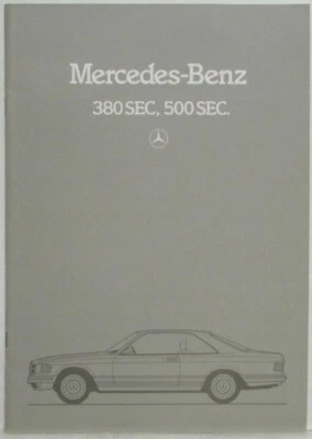 Folleto de ventas Mercedes-Benz 380SEC 1981 y 500SEC - texto alemán Foto 1 de 4