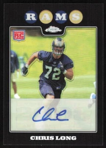 2008 Topps Chrome Rookie Autographs Refractors Chris Long /50 St Louis Rams - Picture 1 of 2